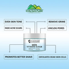 Men Vitamin Scrub – Exfoliates Dead Skin Cells, Remove Grime, Unclog Pores & Promotes Better Shave 100ml