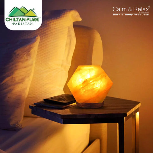 Diamond Shape Crystal Pink Salt Lamp