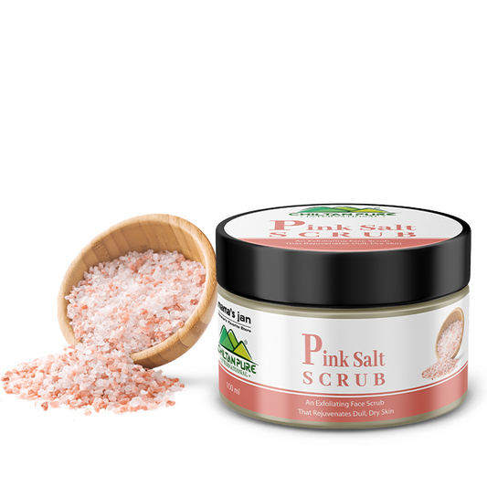 Pink Salt Face & Body Scrub - Face Scrub To Exfoliate Dead Skin, Balance Body's pH, Nourishes & Moisturizing Skin
