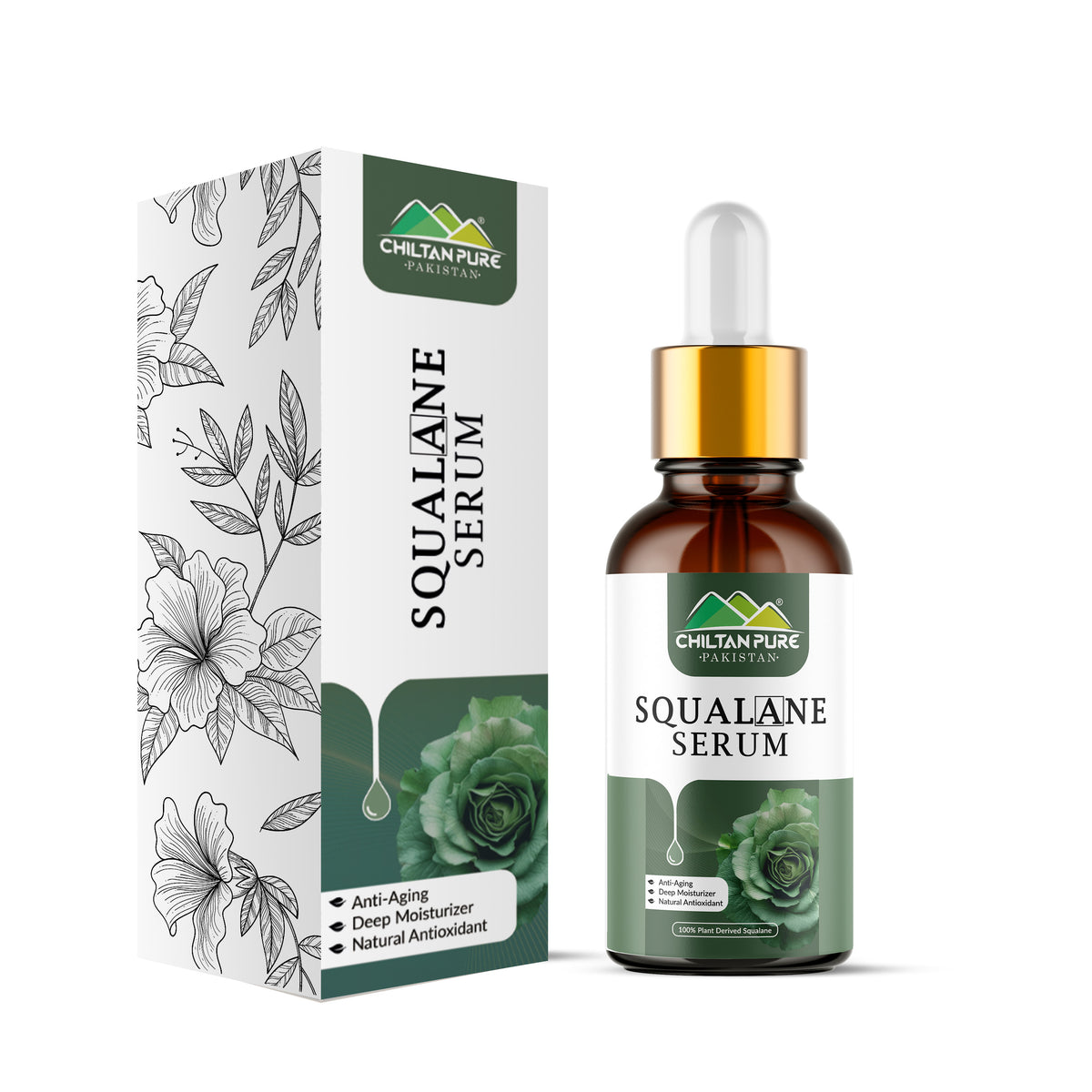 Squalane Serum – Hydrated skin looks better, 100% pure Plant-Derived Squalane Serum