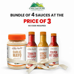 Bundles Of 4 Sauces At The Price Of 3 / Garlic Mayo / Tomato Ketchup / Honey Mustard Sauce / Peri Peri Hot Sauce