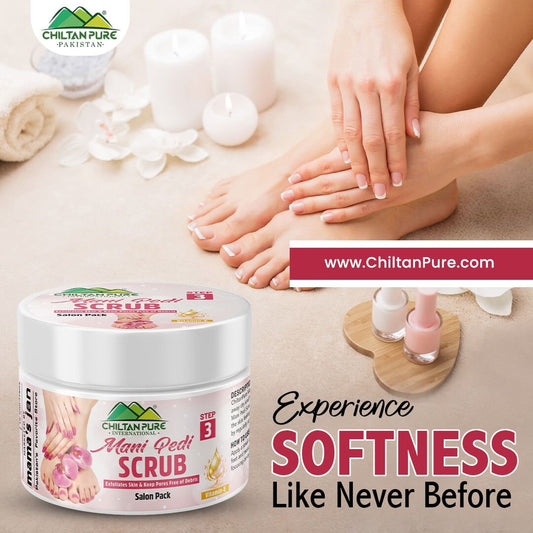 Mani-Pedi Scrub - Exfoliates Dead Skin, Deeply Cleanses Pores, Prevents Rough Skin, and Brighten Hands and Foot!