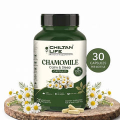 Chamomile Capsule 100% Natural Chamomile Tablets 30 Per Bottle 500mg - ChiltanPure