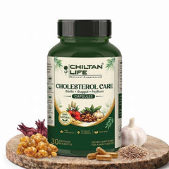 Cholesterol Care Capsule 100% Natural Cholesterol Care Tablets 30 Per Bottle 500mg - ChiltanPure