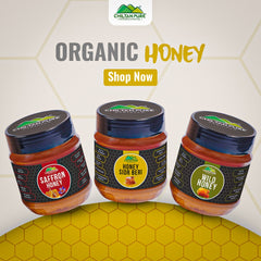 Wild Honey - Pure Honey , Real Sweetness in Every Drop (New Crystal - Clear Glass Packaging)