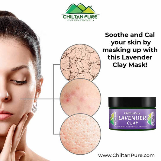 Lavender Clay – Used to cure the dull skin, promote relaxation -Treat Skin Blemishes & Acne scars, Heal Skin Irritated Area, Sooth Skin & Reduce Inflammation - Mamasjan