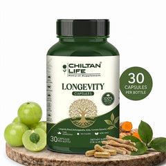 Longevity Capsule 100% Natural Longevity Tablets 30 Per Bottle 500mg - ChiltanPure