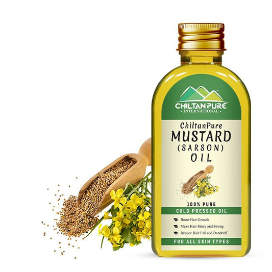 Mustard Oil - Boost Hair Growth, Moisturizes Skin & Prevents Premature Greying - ChiltanPure