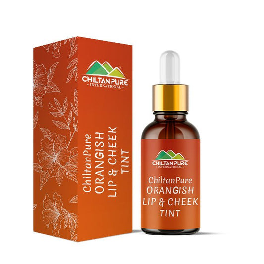 Orangish Lip & Cheek Tint - Pure Organic Liquid stain for lips, cheeks & eyelids - 100% Organic Lip Stain - Mamasjan