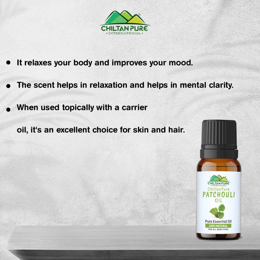 Patchouli Essential Oil - Fights Depression, Deodorizes Bad Odour & Soothes Inflammation - Mamasjan