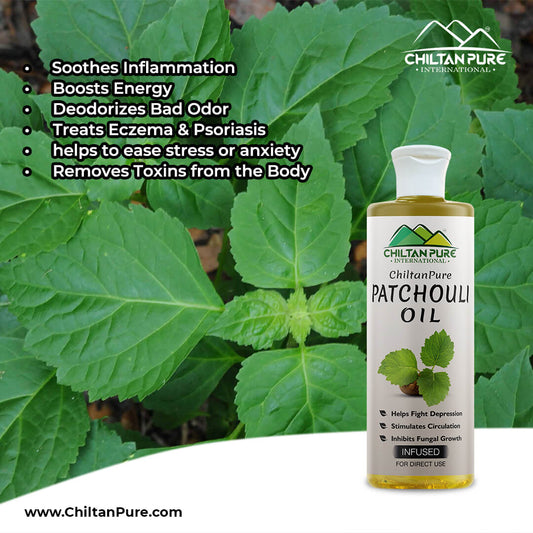 Patchouli Infused Oil - Fights Depression, Deodorizes Bad Odour & Soothes Inflammation - Mamasjan