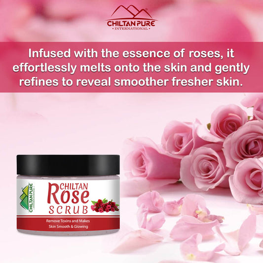 Rose Face & Body Scrub – Gentle Smoothing Face Scrub – Exfoliate & Moisturize Skin, Good For All Skin Types - Mamasjan