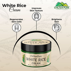 White Rice Cream – Improves Skin Texture, Gentle Exfoliant, Makes Skin Glowy, Soothes Sunburn & Irritation - Mamasjan