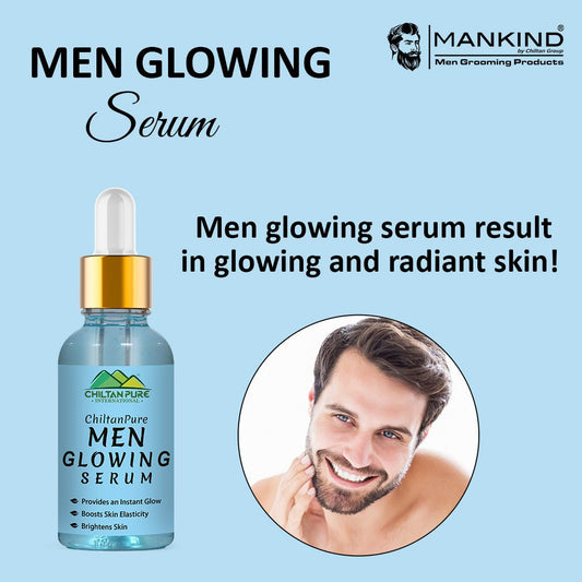 Men Glowing Serum – Brightens Complexion, Boosts Skin’s Elasticity, Provides an Irresistible Glow to Skin 30ml - Mamasjan