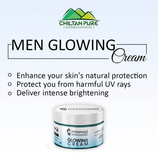 Men Glowing Cream – Light Weight Formula, Hydrates Skin, Fast Absorbing, Provides Glow to Skin & Restores Skin’s Elasticity