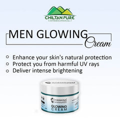 Men Glowing Cream – Light Weight Formula, Hydrates Skin, Fast Absorbing, Provides Glow to Skin & Restores Skin’s Elasticity