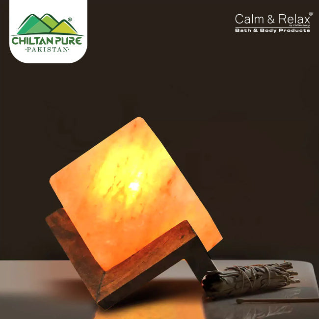 Penny Cube Shape Pink Salt Lamp