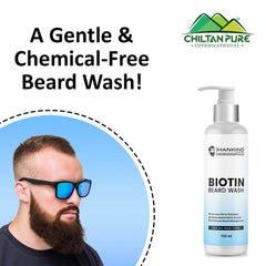 Biotin Beard Wash – Remove Dirt, Oil & Pollutants, Makes Beard Soft & Smooth, Fights Frizz, Flakes & Itchiness 150ml,, Doctor's 👨‍⚕️ Recommended