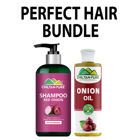 Perfect Hair Bundle - Red Onion Shampoo, Onion Oil