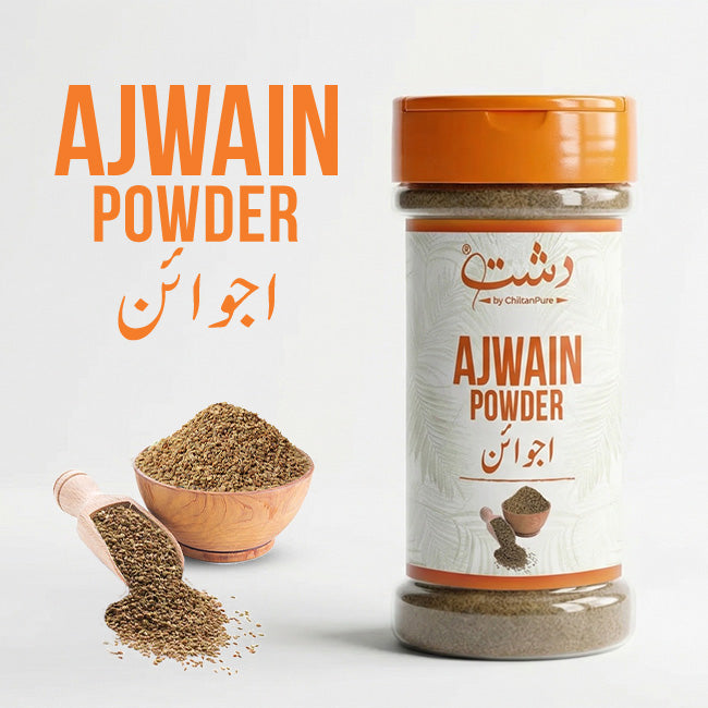 Ajwain Powder - Say No to Bloating , Gas, and Stomach Discomfort with the Ancient Spice of Wellness (130g)