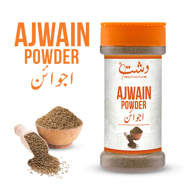 Ajwain Powder - Say No to Bloating , Gas, and Stomach Discomfort with the Ancient Spice of Wellness (Plastic Packaging)