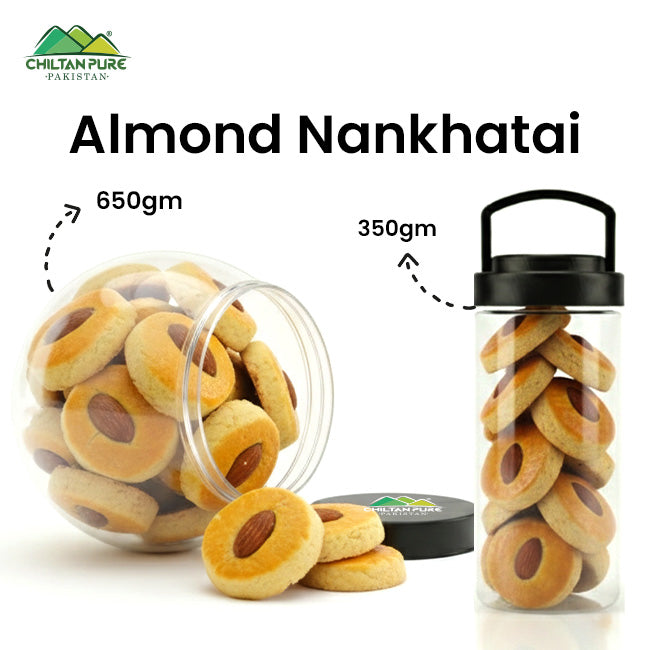 Almond Nankhatai Biscuit Cookies / Made With Organic Desi Butter, Bakery Biscuit