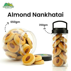 Almond Nankhatai Biscuit Cookies / Made With Organic Desi Butter, Bakery Biscuit