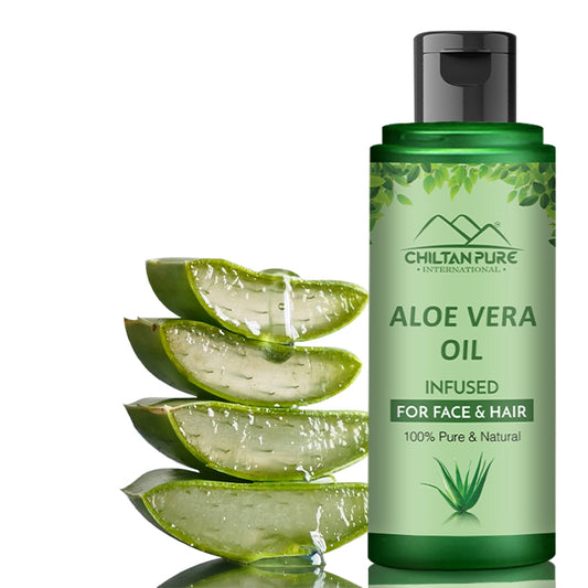 Aloe Vera Oil – Rich in Vitamins, Minerals, Rejuvenates Your Skin & Hair Cells, Heal Dark Spots, Wrinkles, Stretch Marks & Dry Skin Issues [ایلویرا] 120ml