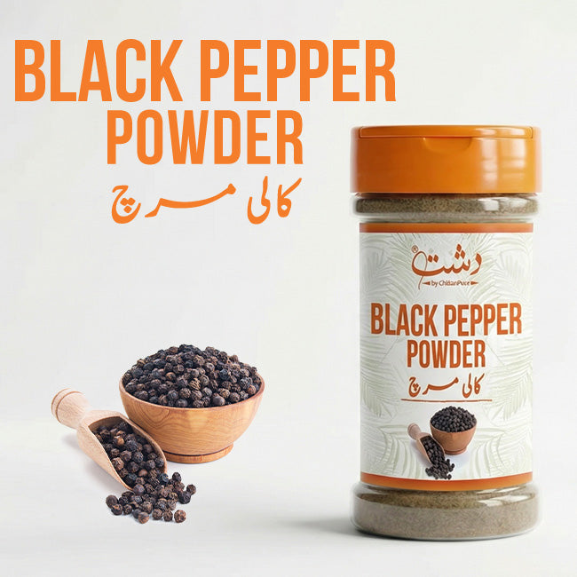 Black Pepper Powder - Enhance Your Meals with Bold , Spicy Flavor and the Wellness of Black Pepper – Your Go-To Spice for Cough and Cold Relief (100g)