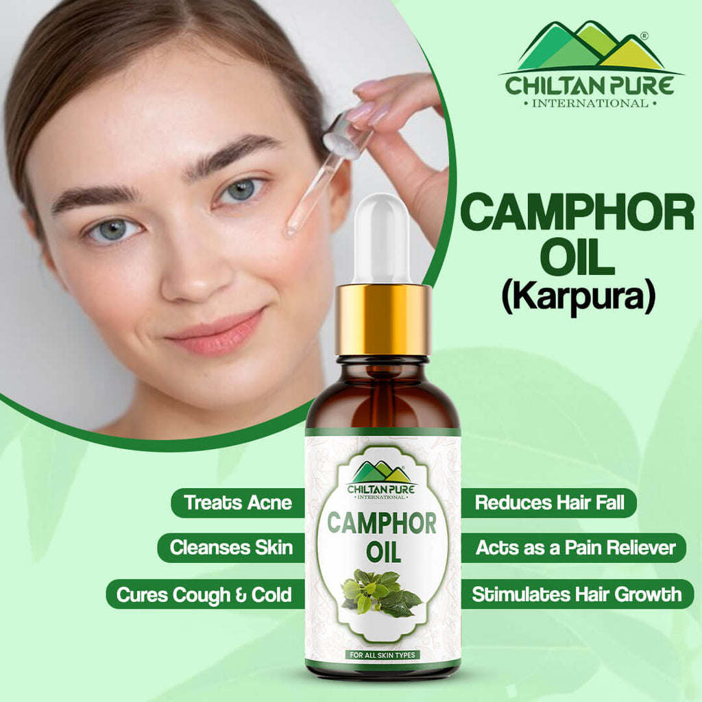 Camphor Oil (Karpura) - Treats Acne, Cleanses Skin, Stimulates Hair Gr ...