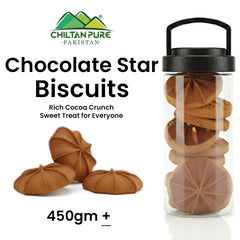 Chocolate Star Biscuit / Chocolate Star Cookies / Made With Organic Desi Butter, Bakery Biscuit