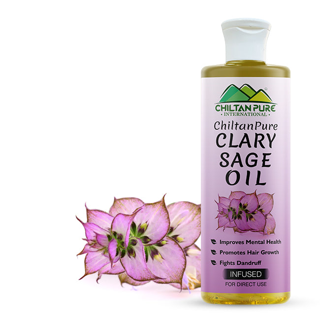 Clary Sage Infused Oil – Acts as an Aphrodisiac, Promotes Relaxation, Reduces Convulsions & Spasms 200ml