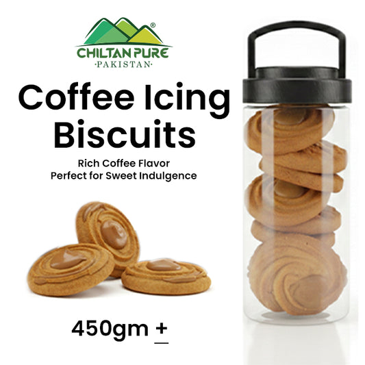 Coffee Icing Biscuit Cookies / Made With Organic Desi Butter, Bakery Biscuit