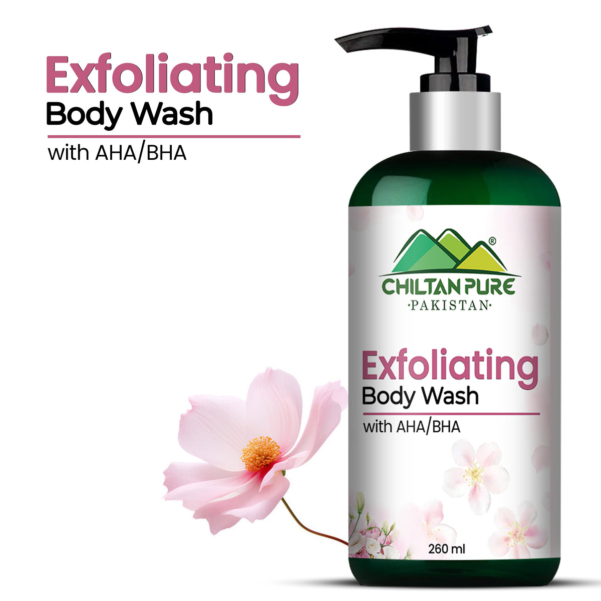 Exfoliating Body Wash with AHA / BHA – Smooth, Clear, Glowing Skin
