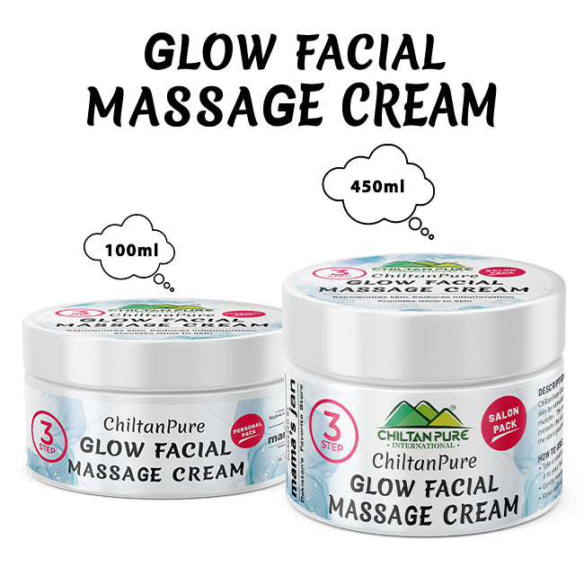 Glow Facial Massage Cream - Rejuvenates Skin, Reduces Inflammation, Relieves Stress & Provides Instant Glow to Skin!!