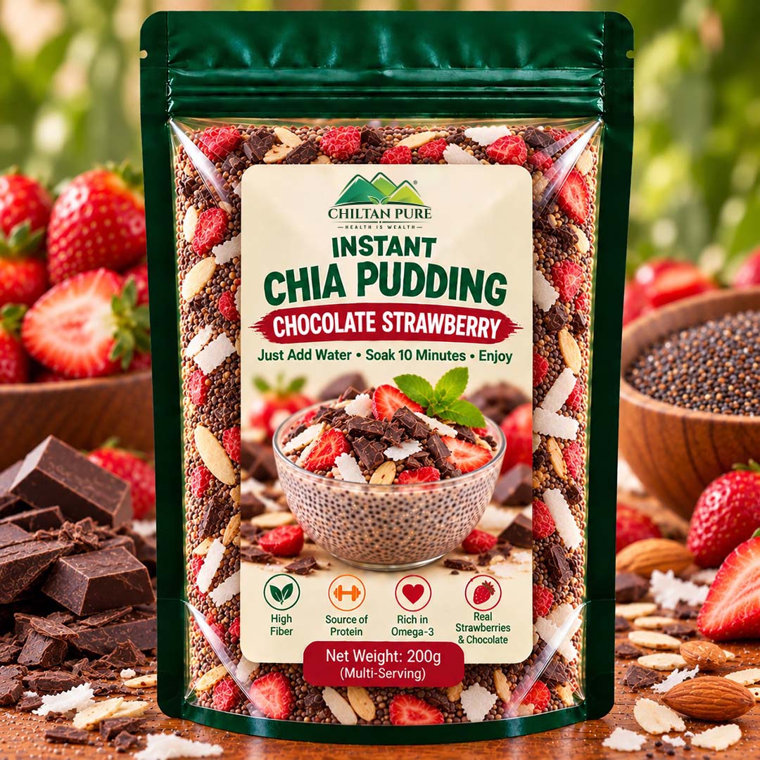 Instant Chia Pudding – Chocolate Strawberry – 200g