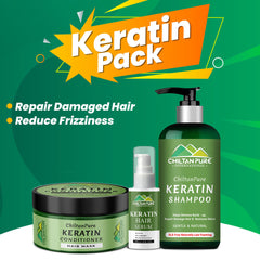 Keratin Hair Range Kit - Reduce Frizziness, Repair Damaged Hair, Makes Hair Healthy & Shiny