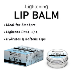 Lightening Lip Balm (for Men) – Restores your Natural Lip Color, Ideal for Smokers, Hydrates, Softens & Lightens Dark Lips 20ml