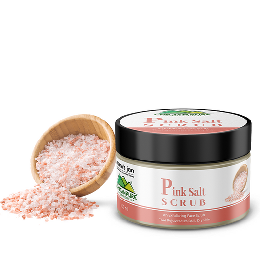 Pink Salt Face & Body Scrub - Face Scrub To Exfoliate Dead Skin, Balance Body's pH, Nourishes &amp; Moisturizing Skin