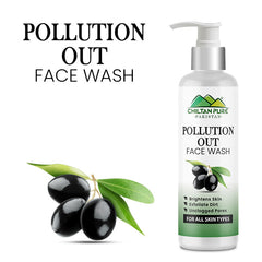 Pollution Out Face Wash - Detoxifies Skin, Anti-Aging, Unclogs Pores, Eliminates Dirt &amp; Impurities