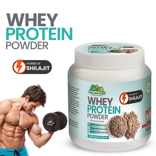 Whey Protein Powder - Power OF Shilajit, Build Lean Muscle & Strength, Enhances Athletic Performance, Boosts Posts Workout Recovery!