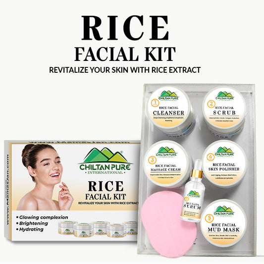 Rice Facial Kit - Revitalize Your Skin With Rice Extract Bright & Glow Kit
