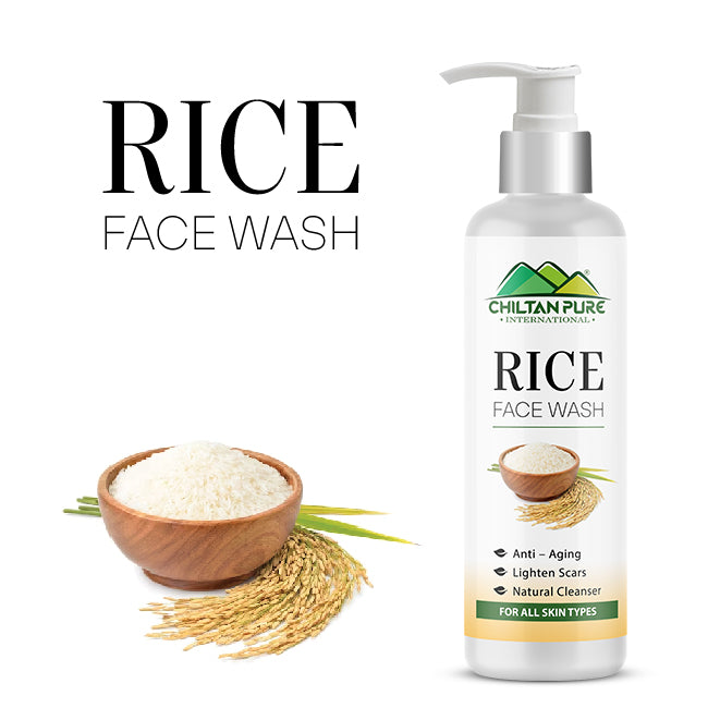 Rice Face Wash – Acts as a Natural Cleanser, Anti – Aging, Lighten Scars, Mattifies Oily Skin, & Soothes Sun Damage 150ml