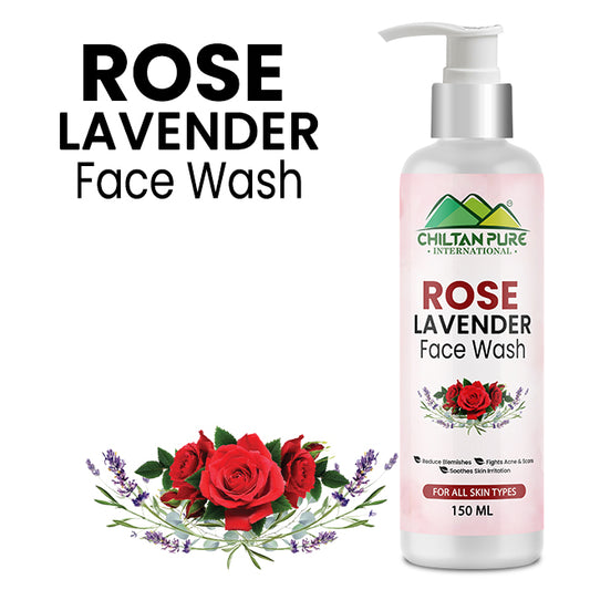 Rose & Lavender Face Wash – Rejuvenates Skin, Promotes Even Skin Tone, Refreshes & Restores skin