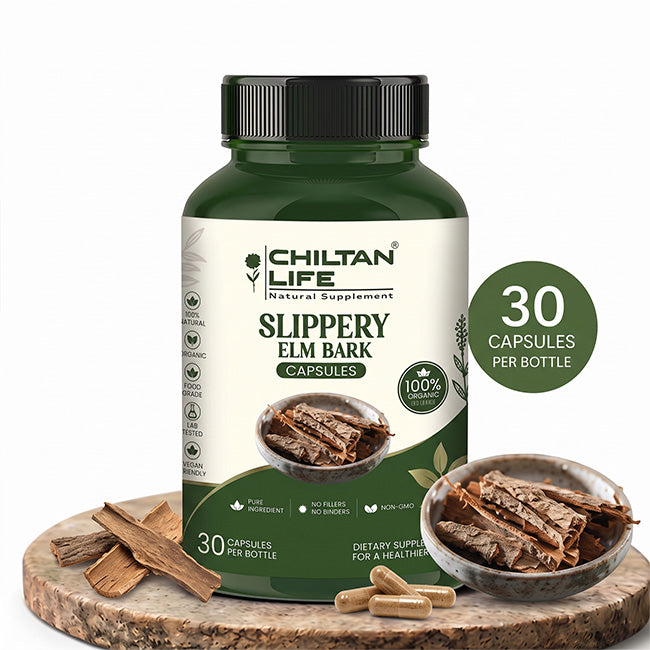 Slippery Elm Bark  Capsule 100% Natural Slippery Elm Bark Tablets 30 Per Bottle 500mg
