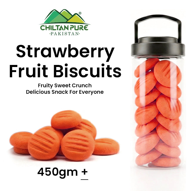 Strawberry Biscuit / Strawberry Cookies / Made With Organic Desi Butter, Bakery Biscuit