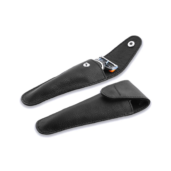 Travel Razor Case – Compact Black Pouch for Safety Razors