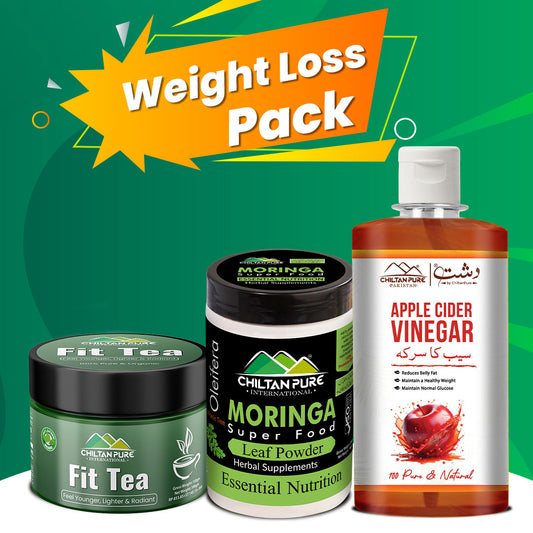 Weight Loss Kit - Apple Cider Vinegar, Moringa Powder Super Food,Fit Tea