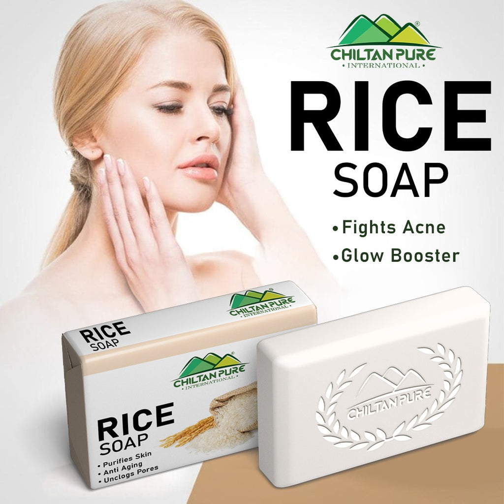 Rice Soap - Purifies Skin, Anti-Aging, Unclog Pores – Chiltanpure.pk