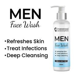 Men Face Wash – Anti – Impurities, Refreshes Skin, Remove Blackheads & Unclog Pores 150ml